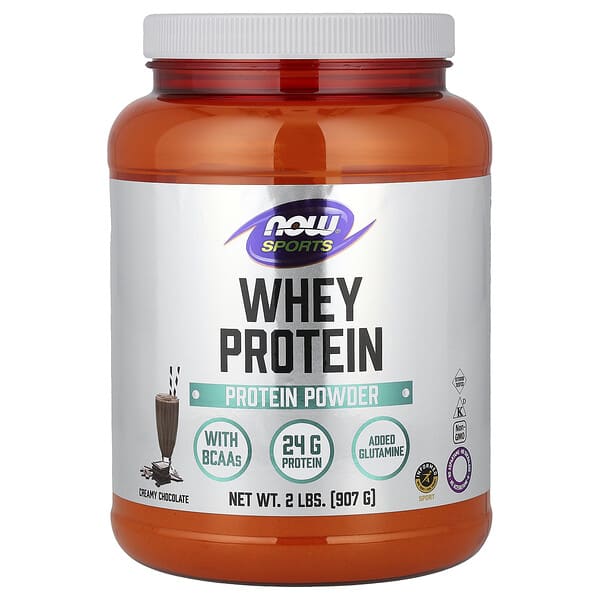 NOW Foods, 스포츠, 유청 단백질 분말, 크리미 초콜릿 맛, 907g(2lb)