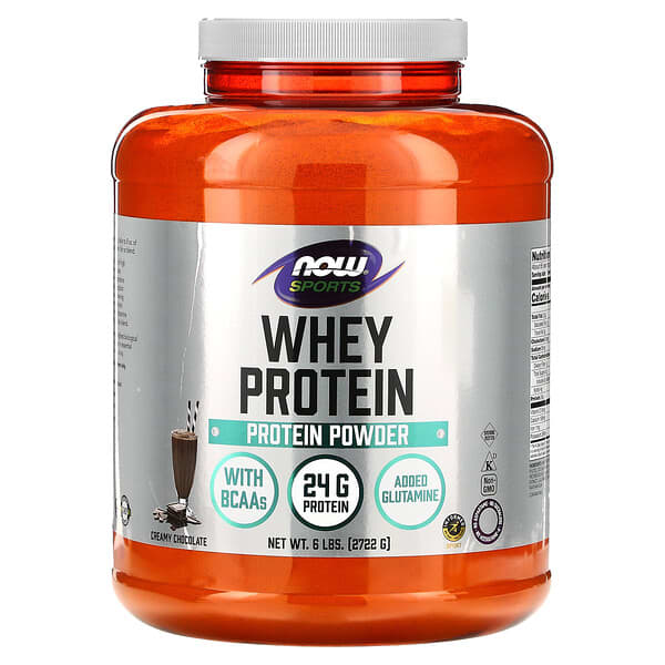 NOW Foods, Sports, Whey Protein, Creamy Chocolate, 6 lbs (2,722 g) — product photo 1