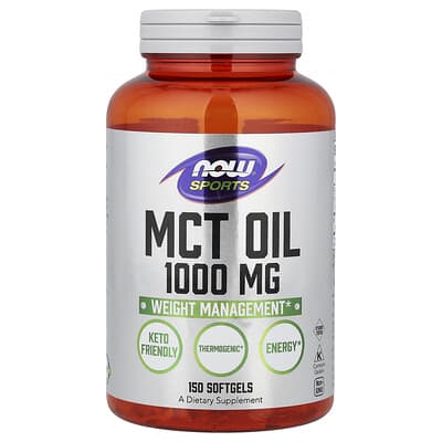 NOW Foods, Sports, MCT oil, 1,000 mg, 150 Capsules