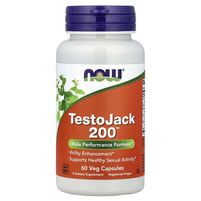 NOW Foods, TestoJack 200™, 60 Vegetarian Capsules