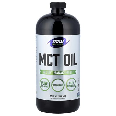 NOW Foods, Sport, MCT Oil, Unflavored, 32 fl oz (946 ml)