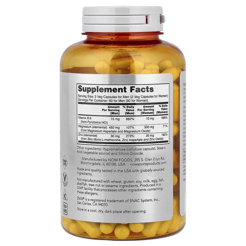 Sports, ZMA®, 180 Veg Capsules