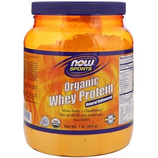 NOW Foods, Sports, Organic Whey Protein, Natural Unflavored, 1 lb (454 g)