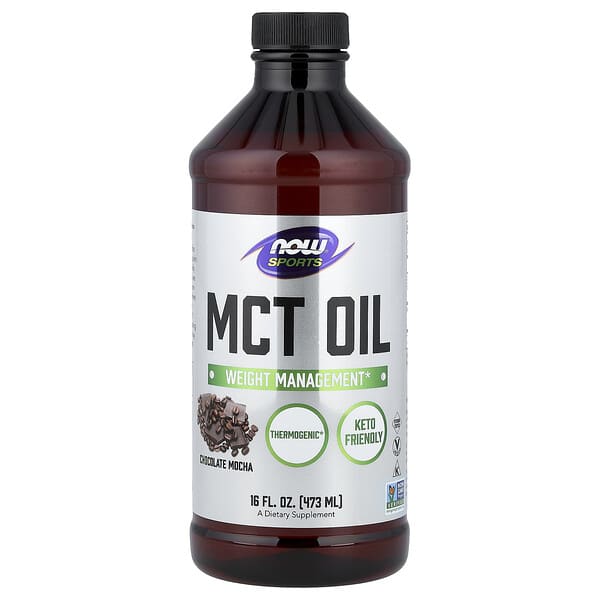 NOW Foods Sports, MCT Oil, Chocolate Mocha, 16 fl oz (473 ml)