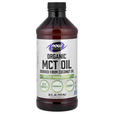 NOW Foods, Sport, Organic Medium Chain Triglyceride Oil, 16 fl oz (473 ml)