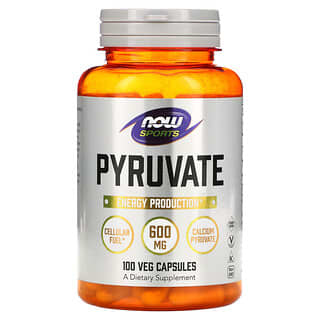 NOW Foods, Sports, Pyruvate, 600 mg, 100 capsules végétariennes (300 mg par capsule)