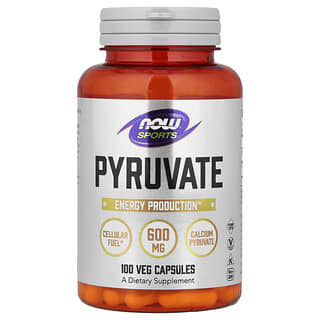NOW Foods, Sports, Pyruvate, 600 mg, 100 Veg Capsules