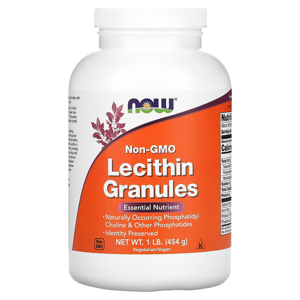 NOW Foods, Gránulos de Lecitina, No-transgénicos, 1 lb (454 g)