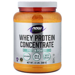NOW FOODS ココアパウダー & GOLD SPORT ホエイプロテイン スポーツ, ホエイタンパク質濃縮, ナチュラル味無し, 1.5 ポンド (680 g)