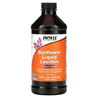 NOW Foods, Lécithine de tournesol liquide, 473 ml