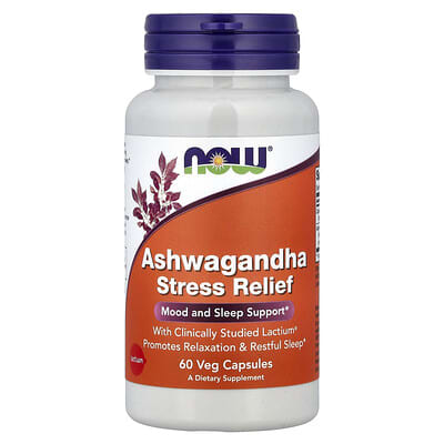 NOW Foods, Ashwagandha Stress Relief, 60 Vegetarian Capsules