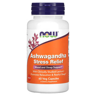 NOW Foods, Ashwagandha Stress Relief, 60 Veg Capsules