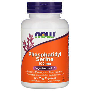 NOW Foods, фосфатидилсерин, 100 мг, 120 вегетарианских капсул