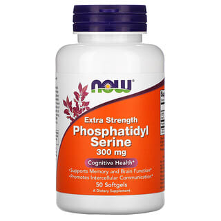 NOW Foods, Phosphatidylsérine extrapuissante, 300 mg, 50 capsules à enveloppe molle