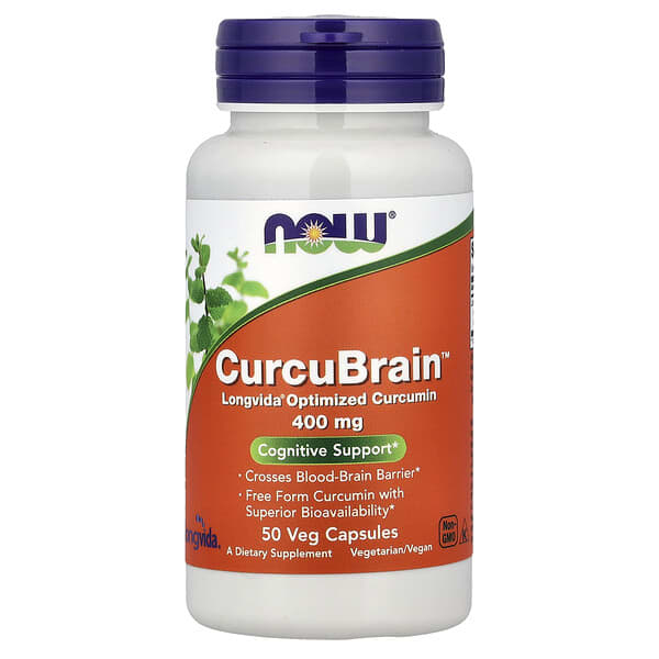 CurcuBrain™, 400 mg, 50 Veg Capsules