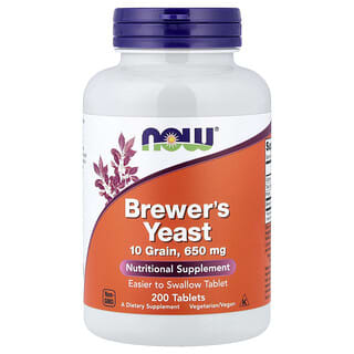 NOW Foods, Brewer's Yeast, 200 Tablets (0.65 g per Tablet)