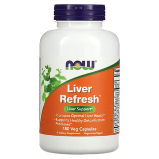 NOW Foods, Liver Refresh, 180 capsules végétariennes