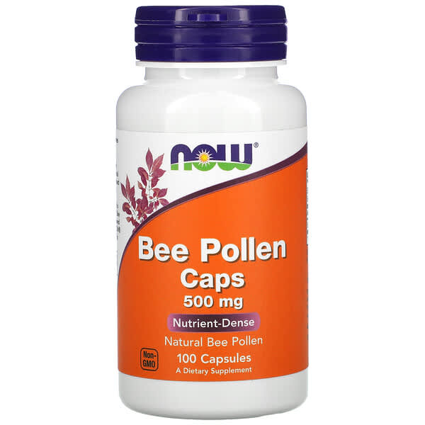 NOW Foods, Bee Pollen Caps, 500 mg, 100 Capsules