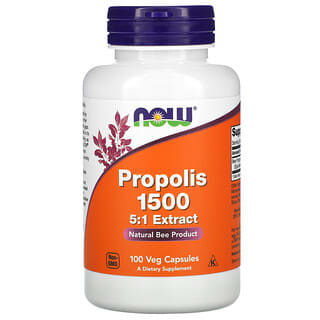 Now Foods, Propolis 1500, 100 capsules végétariennes