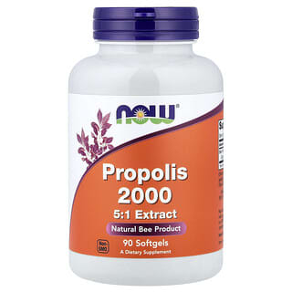 NOW Foods, Propóleo 2000, Extracto 5:1, 400 mg, 90 cápsulas blandas