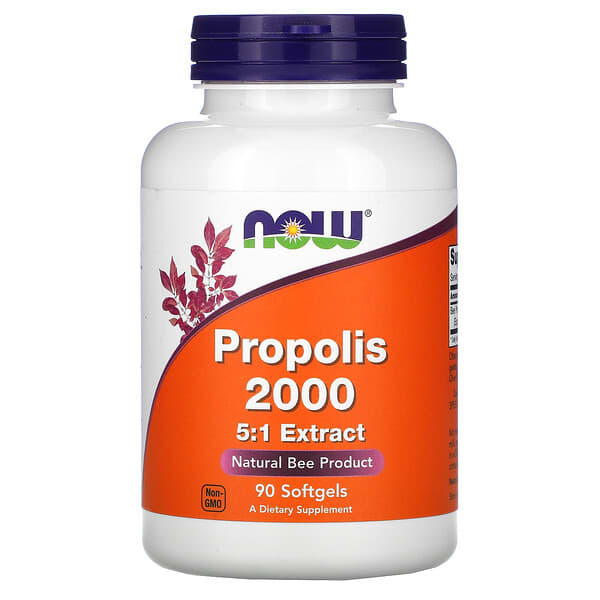 NOW Foods‏, Propolis 2000، خلاصة العكبر بتركيز5:1، عدد 90 كبسولة هلامية