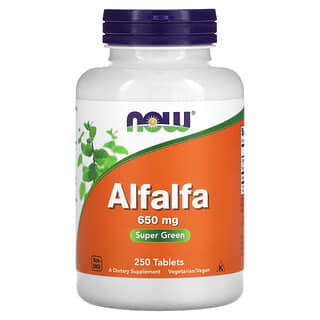 NOW Foods, Alfalfa, 650 mg, 250 comprimidos
