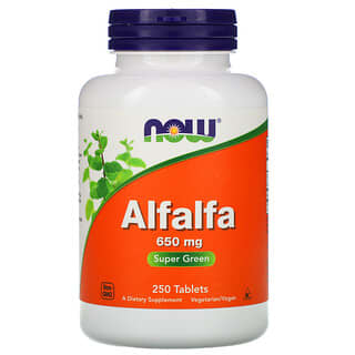 NOW Foods, Alfalfa, 650 mg, 250 Tablets