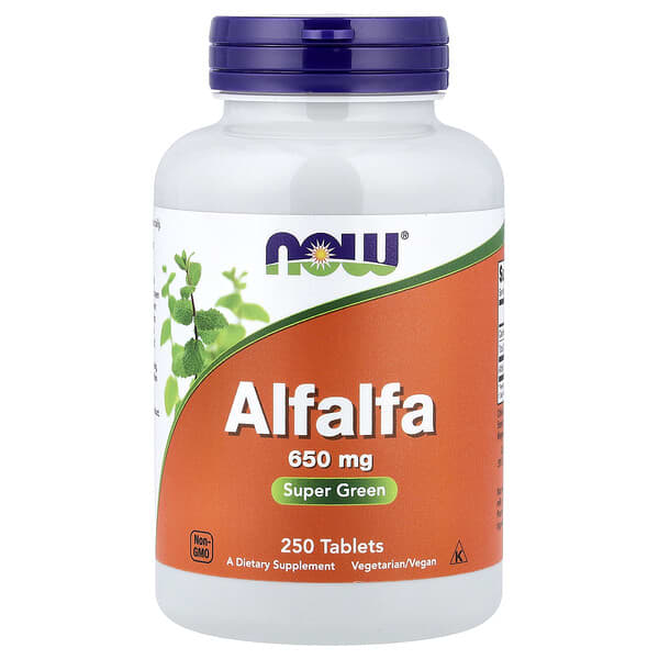 NOW Foods, 알팔파, 650mg, 250정