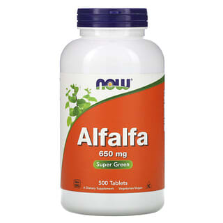 NOW Foods, Alfafa, 650 mg, 500 comprimidos