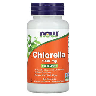 NOW Foods, Chlorella, 1,000 mg, 60 Tablets