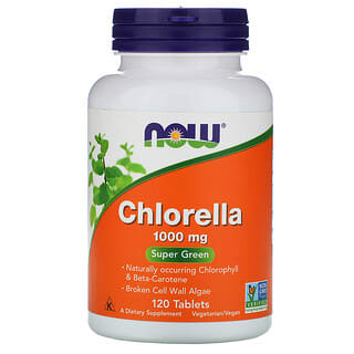 NOW Foods, Chlorella, 1.000 mg, 120 Comprimidos
