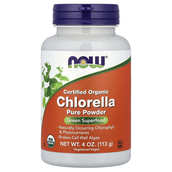 Certified Organic Chlorella Pure Powder, 4 oz (113 g)