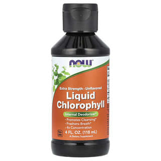 NOW Foods, Liquid Chlorophyll, Extra Strength, Unflavored, 4 fl oz (118 ml)