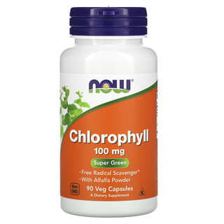 NOW Foods, Chlorophylle, 100 mg, 90 capsules végétariennes