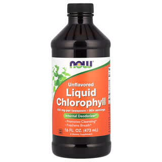 NOW Foods, Clorofila Líquida, Sem Sabor, 473 ml (16 fl oz)