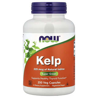 NOW Foods, Alge Kelp, 325 mcg, 250 capsule vegetale