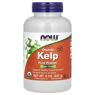 NOW Foods, Kelp Orgânico, Pó Puro, 8 oz (227 g)
