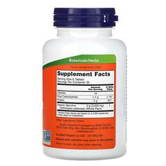 NOW Foods, 認定オーガニックスピルリナ、500 mg、200粒