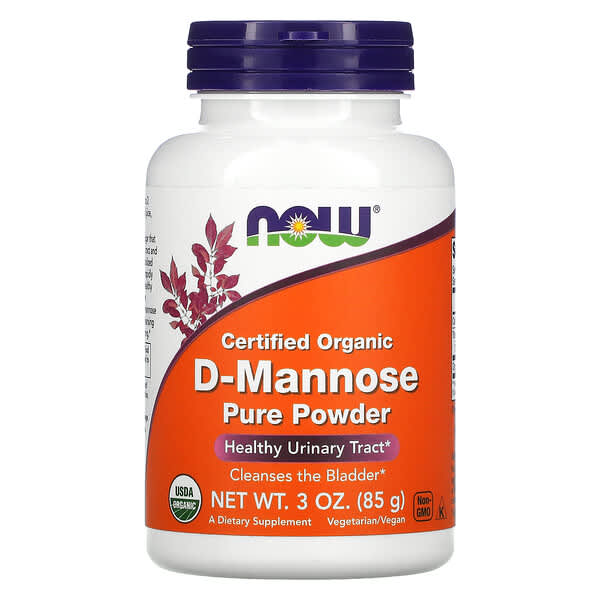 NOW Foods, Certified Organic D-Mannose, biozertifizierte D-Mannose, reines Pulver, 85 g (3 oz.)