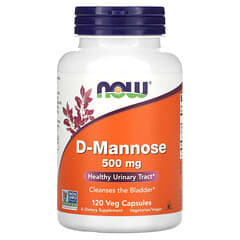 NOW Foods, D-Mannose, 500 mg, 120 pflanzliche Kapseln