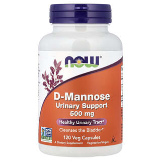 NOW Foods, D-Mannose, 500 mg, 120 Veg Capsules