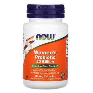 NOW Foods, Probiótico para Mulheres, 20 Bilhões, 50 Cápsulas Vegetais