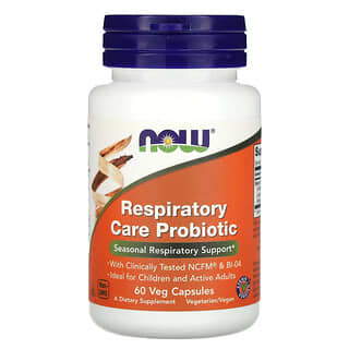 NOW Foods, Respiratory Care Probiotic, 60 pflanzliche Kapseln