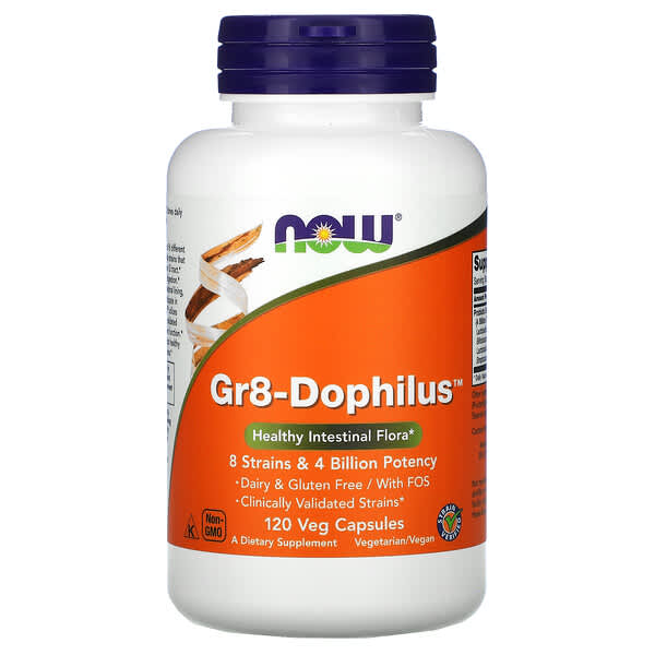 NOW Foods, Gr8-Dophilus（Gr8ドフィラス）、ベジカプセル120粒