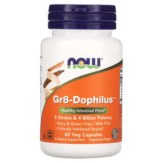 NOW Foods, Gr8-Dophilus, 60 Cápsulas Vegetais