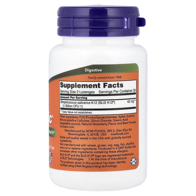 Купить NOW Foods, OralBiotic®, 60 пастилок