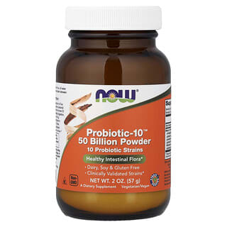 NOW Foods, Probiótico 10 en polvo, 57 g (2 oz)