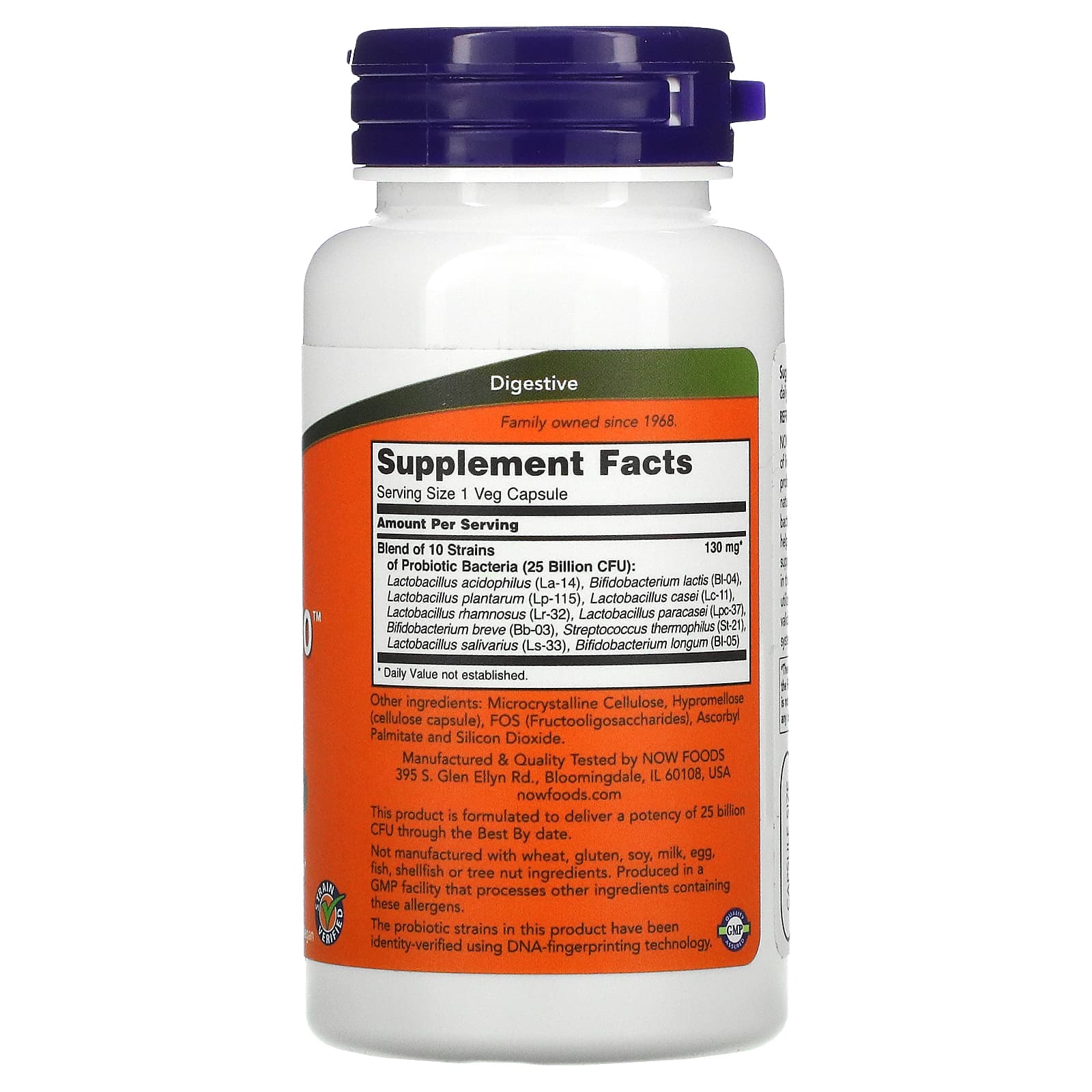 NOW Foods, Probiotic-10 , 25 Billion, 100 Veg Capsules