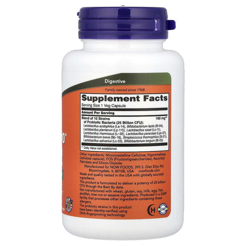 NOW Foods, Probiotic-10, 100 Veg Capsules | iHerb