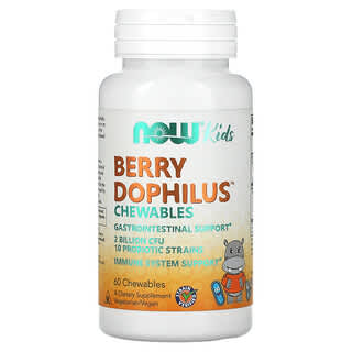 Now Foods‏, Berry Dophilus, ילדים, 2 מיליארד, 60 לעיסה